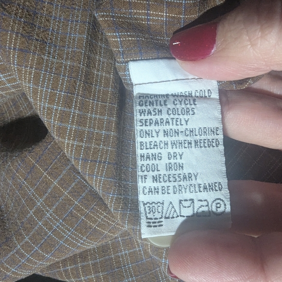 Tommy Bahama Men's Size XL Brown Beige Blue Striped Long Sleeve Button Up Shirt - Picture 12 of 14